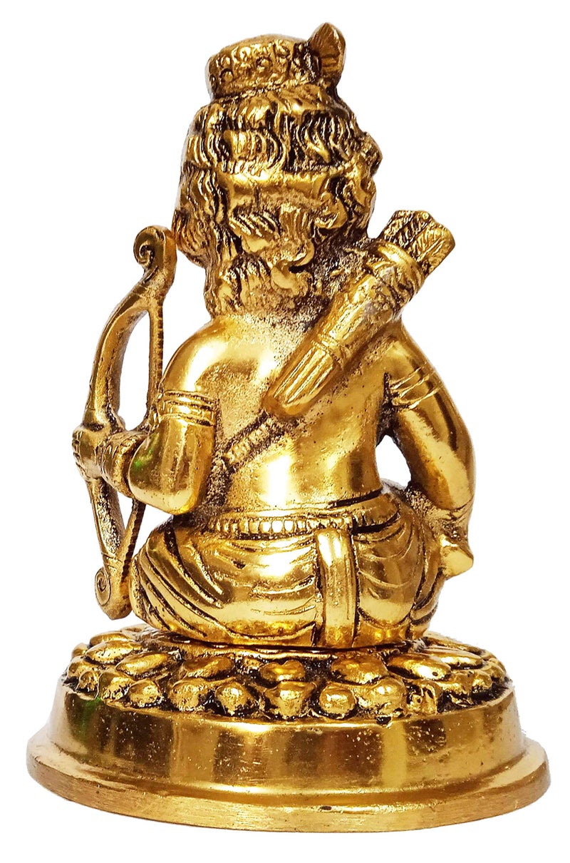Purpledip Metal Statue Balgopal Krishna with Shiva Dhanush: Rare Krishn Idol (12266) - Image 5