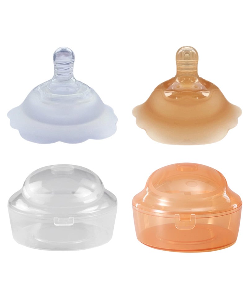 SonaBhu Silicone Nipple Shield for Breastfeeding, 2-Piece Nipple Healers for Breast Feeding, Soft Breast Shield for Breastfeeding, Comfortable Nipple for Breastfeeding, BPA-Free Nursing Nipple Shield - Image 1