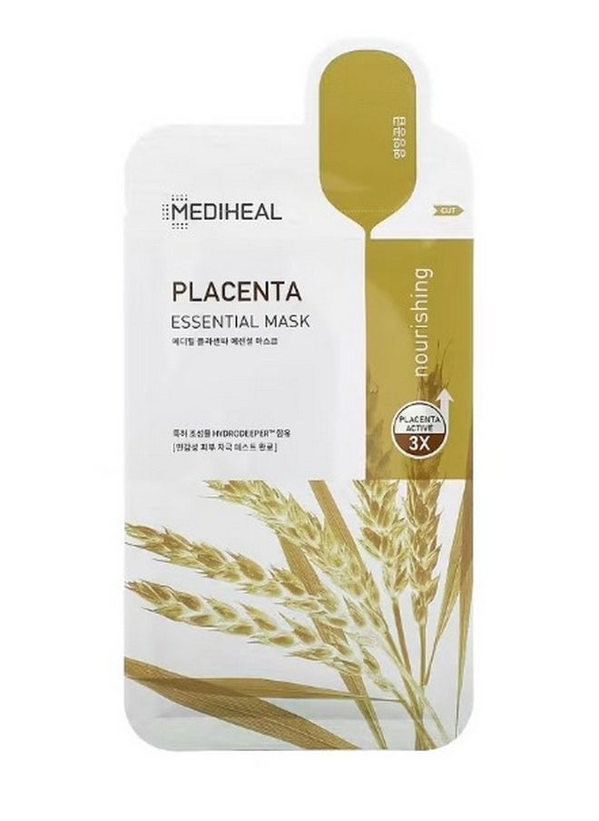 MEDIHEAL Placenta Essential Beauty Mask 10 Sheets 0.81 fl oz 24 ml Each  - Image 1