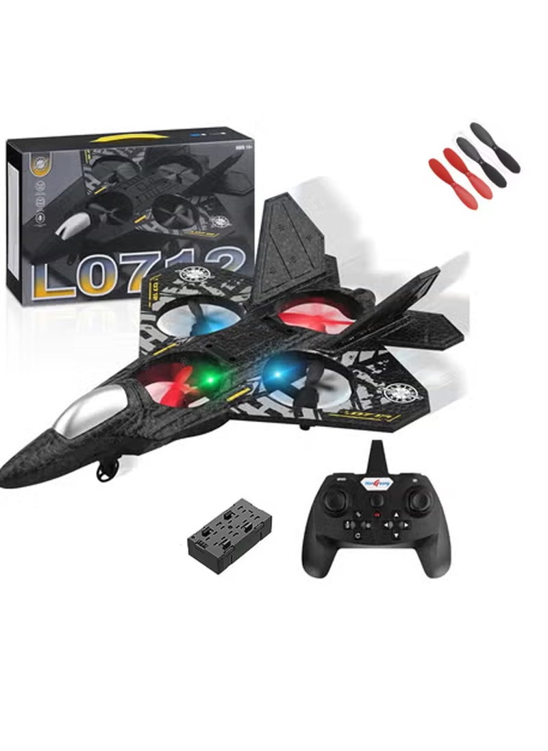 LIVVY RC Fighter Jet L0712 – Fast Remote Control Airplane Toy with Bright LED Lights, USB Charging, Durable & Easy to Control – Perfect Gift for Kids & Adults  - Image 1