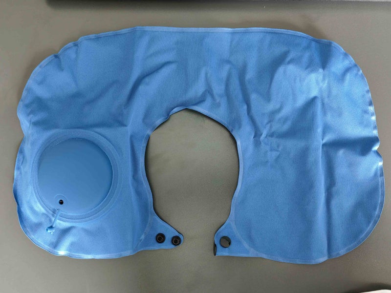 Generic Press inflatable U-shaped pillow neck pillow travel artifact neck folding portable flocking blowing travel pillow U-shaped pillow  - Image 3