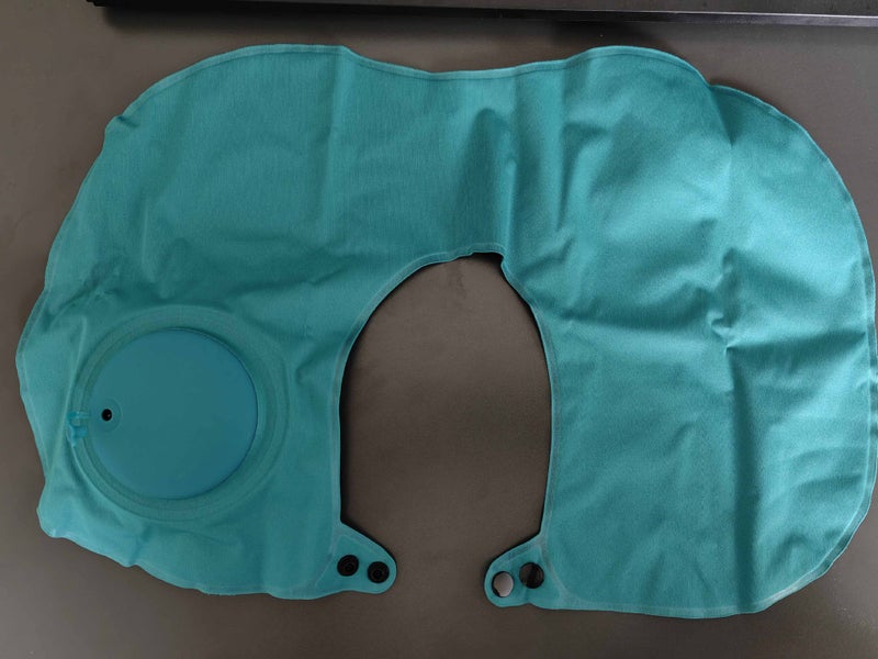 Generic Press inflatable U-shaped pillow neck pillow travel artifact neck folding portable flocking blowing travel pillow U-shaped pillow  - Image 5