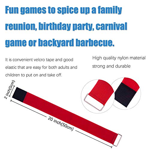 Fowecelt Durable 6 Pcs 3 Legged Race Bands Outdoor Carnival Game for Kids Adults Family Relay Race Carnival Field Day Backyard Birthday Team Party Games - Image 5