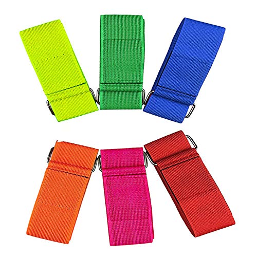 Fowecelt Durable 6 Pcs 3 Legged Race Bands Outdoor Carnival Game for Kids Adults Family Relay Race Carnival Field Day Backyard Birthday Team Party Games - Image 1
