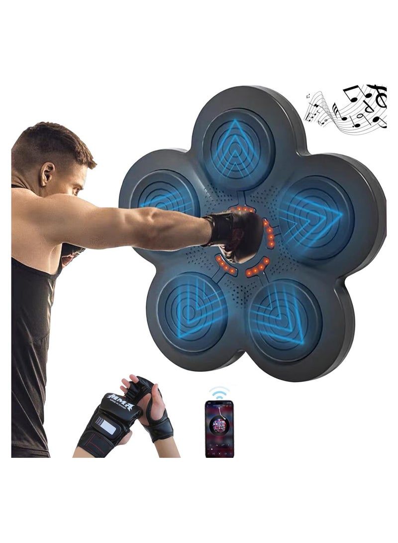 SYOSI Boxing Traing Machine, Music Boxing Training Machine, Smart Music Wall Mounted Punching Sports Equipment, Rechargeable LED Light, Hand/Eye/Speed Reaction for Kids/Adults/Home Workout/Stress Relief - Image 1