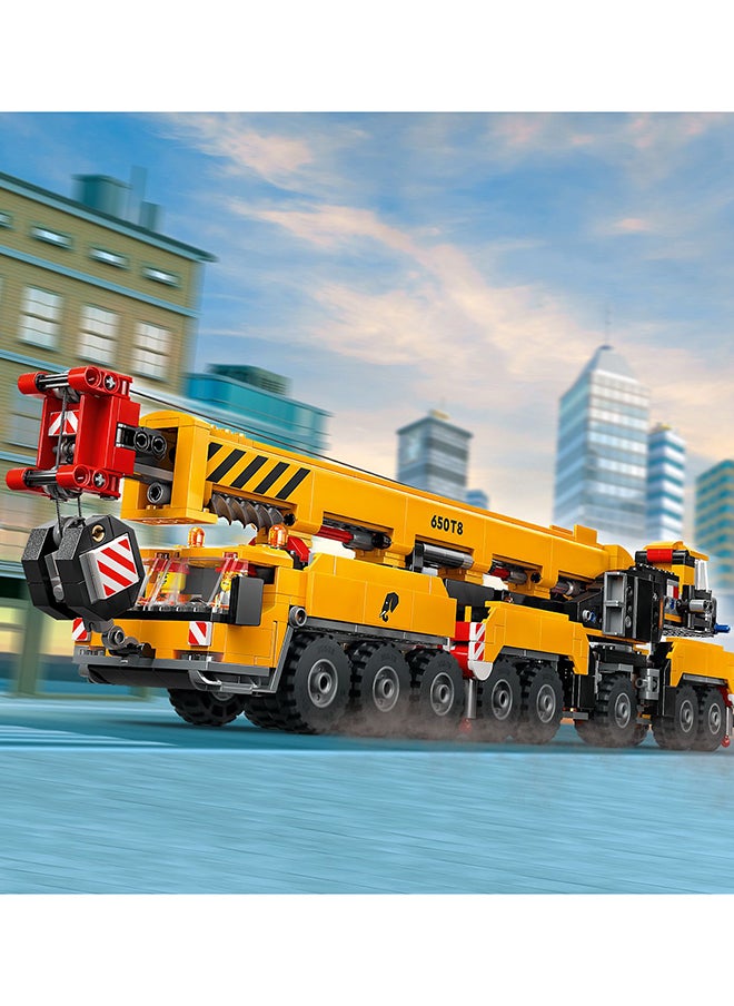 LEGO - لعبة مجموعة بناء رافعة بناء متنقلة صفراء من المدينة للأولاد والبنات ، هدية إبداعية للأطفال ، ذراع طويلة قابلة للتمديد و 4 شخصيات عمال صغيرة للعب الأدوار (1,116 قطعة) 60409 - Image 1
