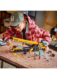 LEGO لعبة مجموعة بناء رافعة بناء متنقلة صفراء من المدينة للأولاد والبنات ، هدية إبداعية للأطفال ، ذراع طويلة قابلة للتمديد و 4 شخصيات عمال صغيرة للعب الأدوار (1,116 قطعة) 60409  - Image 4
