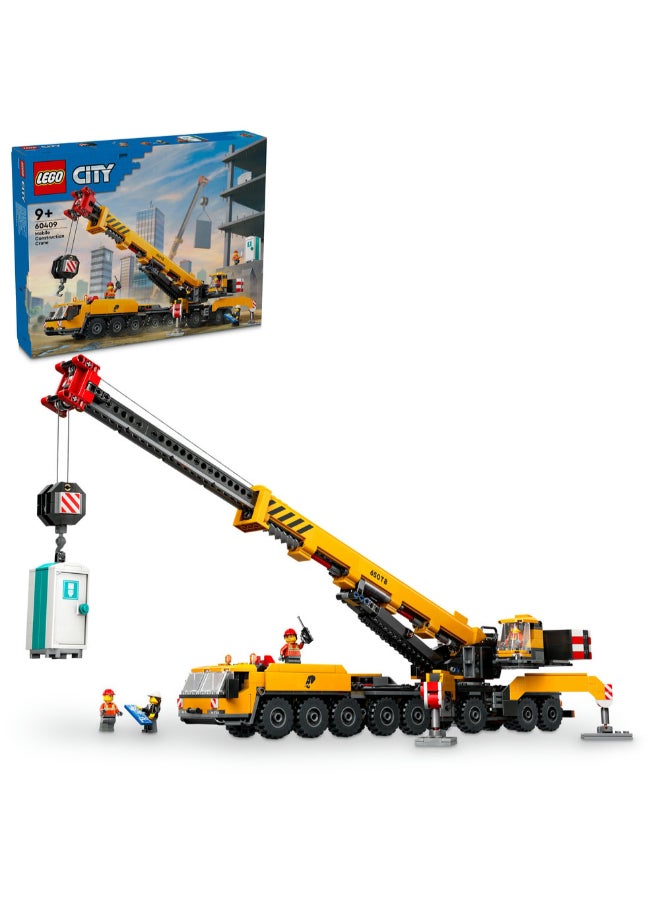LEGO City Yellow Mobile Construction Crane 60409 (1116) Pieces - Image 1