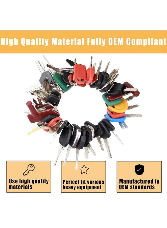 MANUTEX 58 Heavy Equipment Keys Master Set for Bob-cat Cater-Pillar Ca-se JD HYS-TER Koma-tsu Kubo-ta Yanm-ar Take-uchi New Holl-and Vol-vo JL-G JC-B Toyo-ta Keys for Heavy Equipment Construction Machine - Image 4