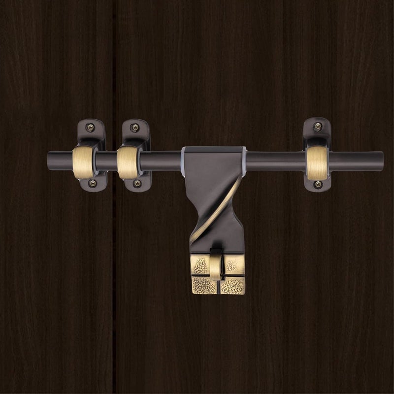 ATOM Set of 2 Zinc Aldrop | 12 Inch Fancy Aldrop for Door Fittings Kit, Door Accessories | Brass Antique Finish (WZA007) - Image 2