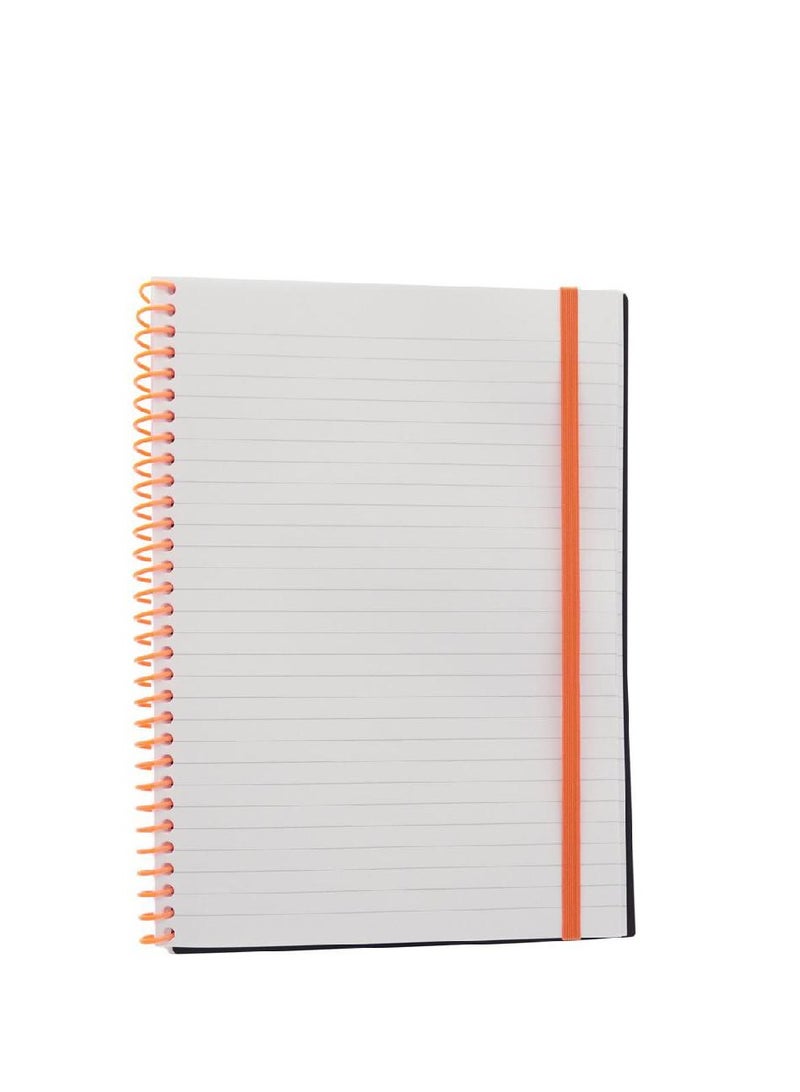 روكو دفتر ملاحظات كلاسيكي لون برتقالي حلزوني مع شريط مطاطي ٥٨٠ ورقة - Image 2