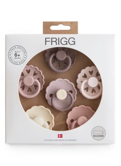 FRIGG Round Silicone Baby Pacifier 6-18M 6-Pack Blooming Love - Size 2  - Image 1
