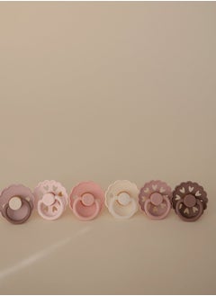 FRIGG Round Silicone Baby Pacifier 6-18M 6-Pack Blooming Love - Size 2  - Image 3