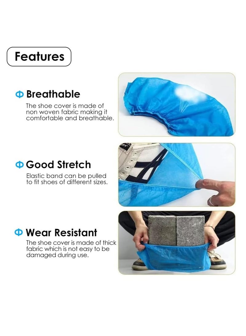 Flushrenic Shoe Covers Disposable Nonslip, Non-Woven Shoe Cover, 100 Pcs  (50 pairs), Hygienic Foot Booties Covers, Recyclable Shoe Booties Covers,Fits Most Men & Women Shoe Sizes - Image 3