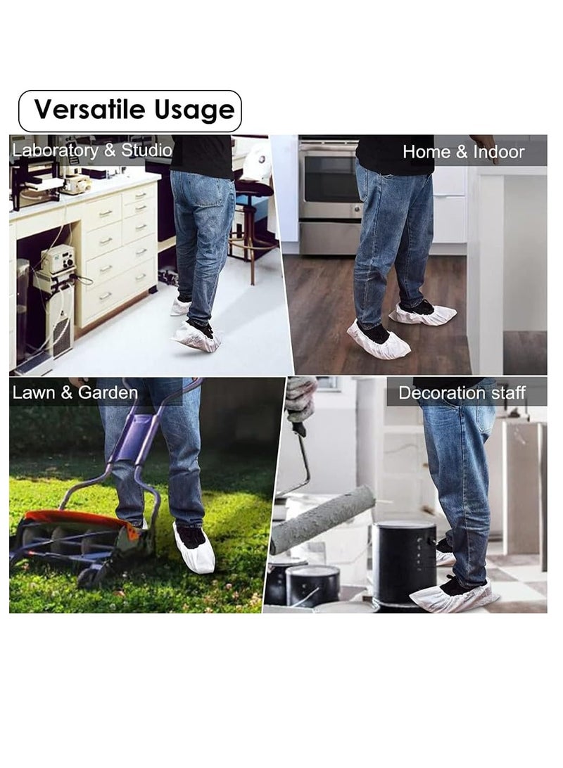 Flushrenic Shoe Covers Disposable Nonslip, Non-Woven Shoe Cover, 100 Pcs  (50 pairs), Hygienic Foot Booties Covers, Recyclable Shoe Booties Covers,Fits Most Men & Women Shoe Sizes - Image 4