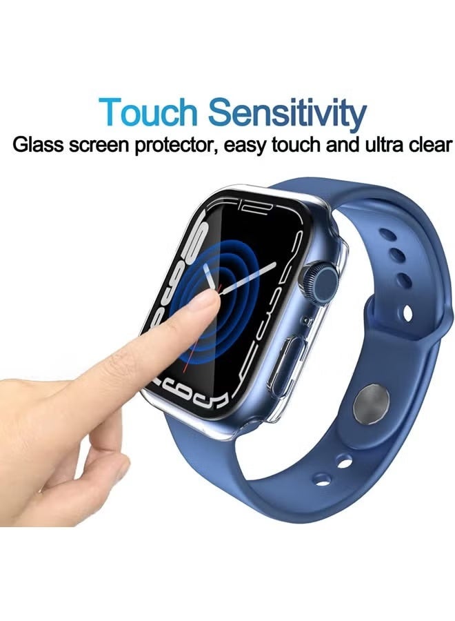 بولوز 4 حزم لـ Apple Watch Series 10 46mm مع واقي شاشة من الزجاج المقوى، واقي رفيع يغطي كامل الجهاز، حافظة واقية صلبة من البولي كربونات، غطاء فائق النحافة عالي الدقة لـ iWatch 10 46mm، إكسسوارات - Image 5