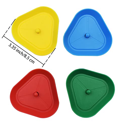 Yuanhe Playing Card Game Holder Triangle Shaped HandsFree Poker Holder Tray 4 Colors Set of 4 - Image 5