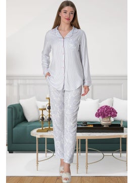 Mecit Pijama Mecit Pajamas Mecit 5143 Pink Buttoned Women's Pajama Set  - Image 2