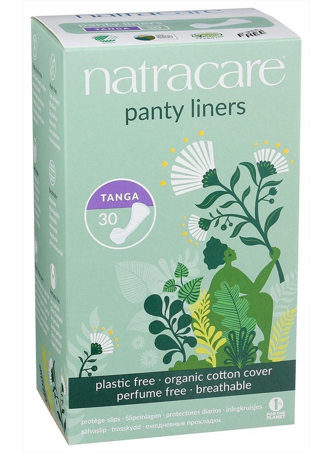 Natracare Natural Organic Thong Style Panty Liners, Made with Certified Organic Cotton, Ecologically Certified Cellulose Pulp and Plant Starch (1 Pack, 30 Liners Total) - Image 2