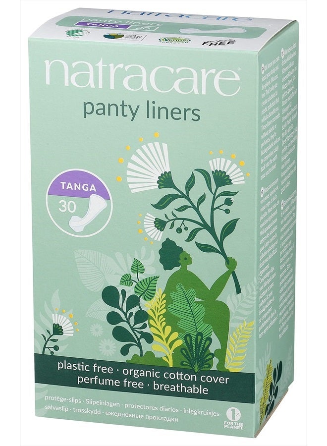Natracare Natural Organic Thong Style Panty Liners, Made with Certified Organic Cotton, Ecologically Certified Cellulose Pulp and Plant Starch (1 Pack, 30 Liners Total) - Image 4