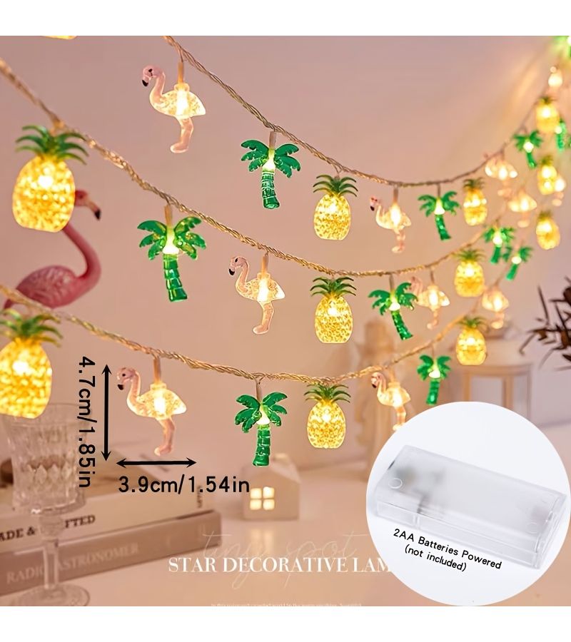 Tropical LED String Lights 59.06inch Battery Powered Fairy Lights For Room Decor - Image 3