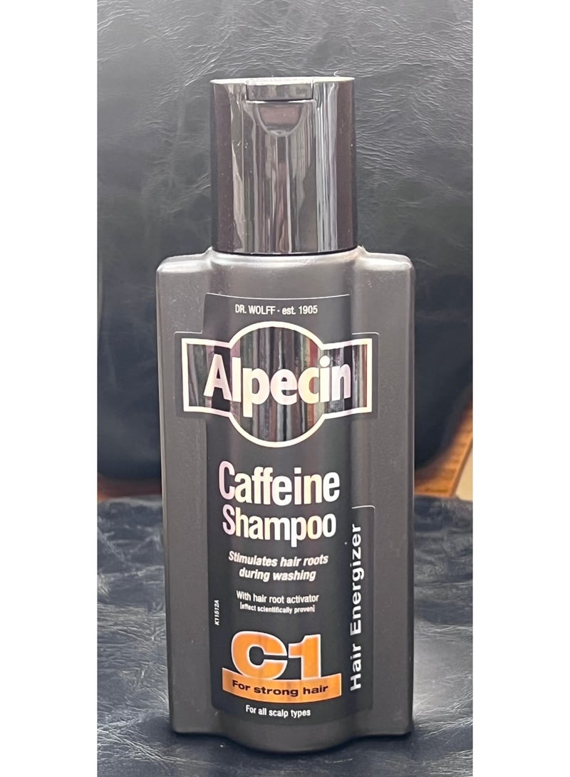 Alpecin Caffeine Shampoo C1 for men to help prevent hair loss and strengthen hair roots