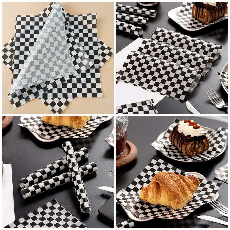 200 pcs Wax Paper Sheets Greaseproof Sandwich Wrapping Paper Food Basket Liners Fried Food Paper Restaurant Burger Wrapper Food Wax Paper - Image 2