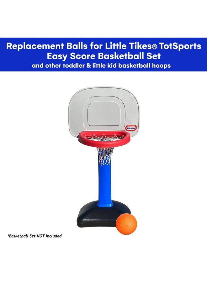 Botabee - Set of 2 Kids Basketball - 6 Inch Mini Rubber Ball for Little Tikes - Toddler Balls for Indoor/Outdoor Play - Ideal Gift Toy for Boys - Lightweight and Soft Replacement Toys (Orange) - Image 3