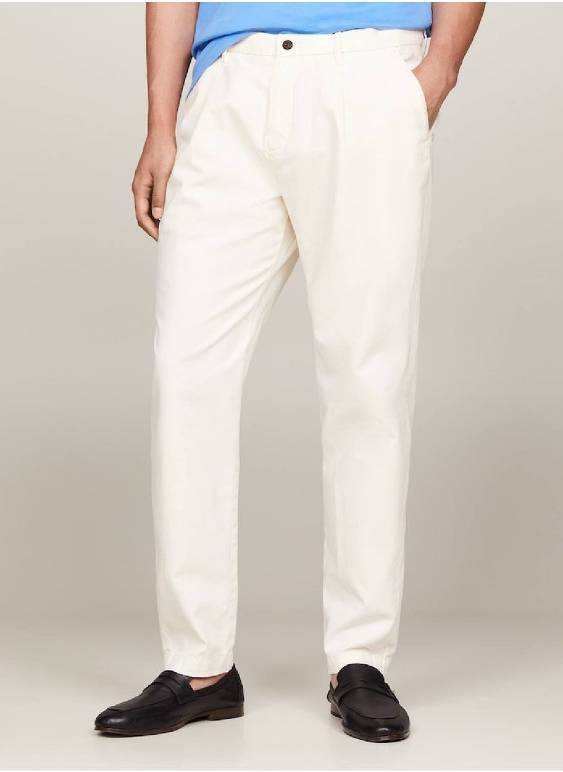TOMMY HILFIGER Men's Harlem Skinny Tapered Chinos -  Stretch cotton linen twill, Beige  - Image 1