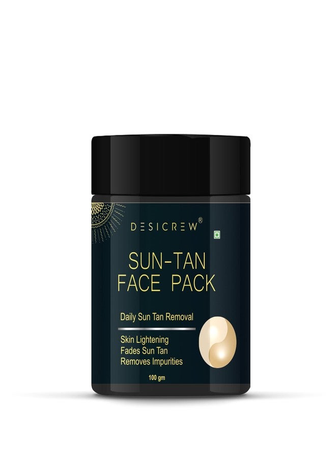 DESICREW Desi Crew D-TAN Face Pack for Instant Tan Removal & Sun Damage Protection | D Tan Pack for Blackheads & Tan Removal | Helps Instant Glow & Clear Skin | Ideal for All Skin Types 100 Gm - Image 1