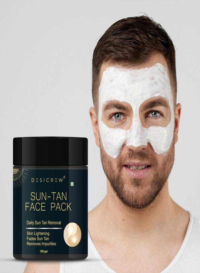 DESICREW Desi Crew D-TAN Face Pack for Instant Tan Removal & Sun Damage Protection | D Tan Pack for Blackheads & Tan Removal | Helps Instant Glow & Clear Skin | Ideal for All Skin Types 100 Gm - Image 2