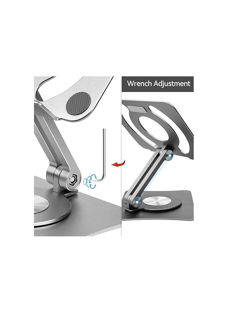 Generic Aluminum Foldable & Rotating Tablet Stand – Adjustable Holder for 10” to 13” Devices  - Image 2
