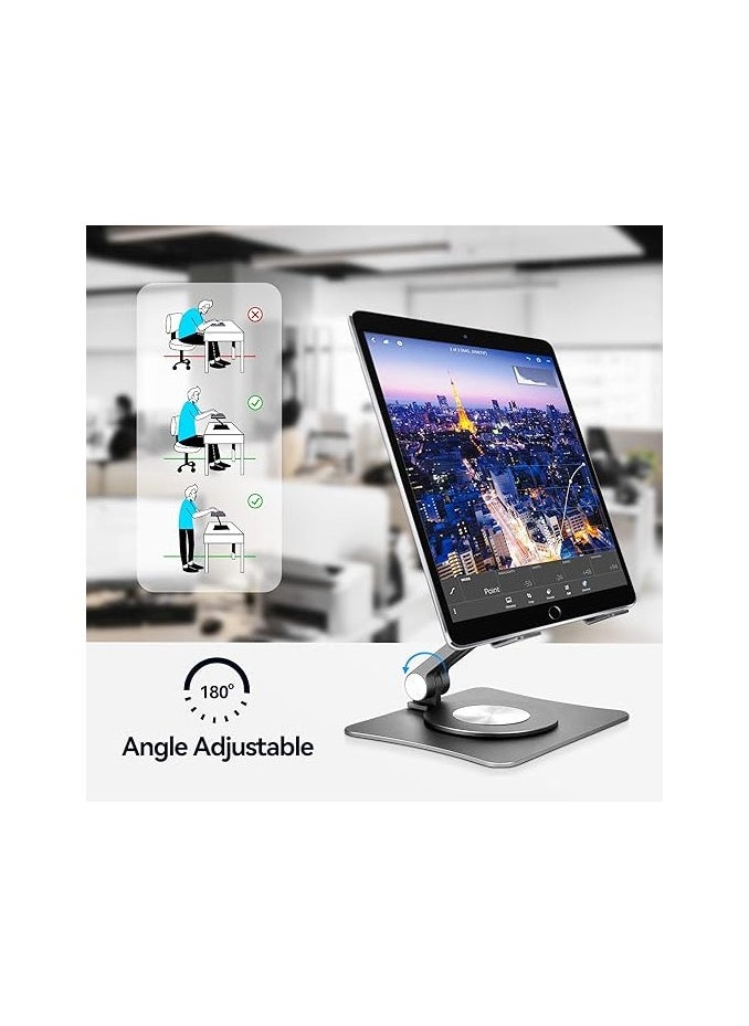 Generic Aluminum Foldable & Rotating Tablet Stand – Adjustable Holder for 10” to 13” Devices  - Image 3