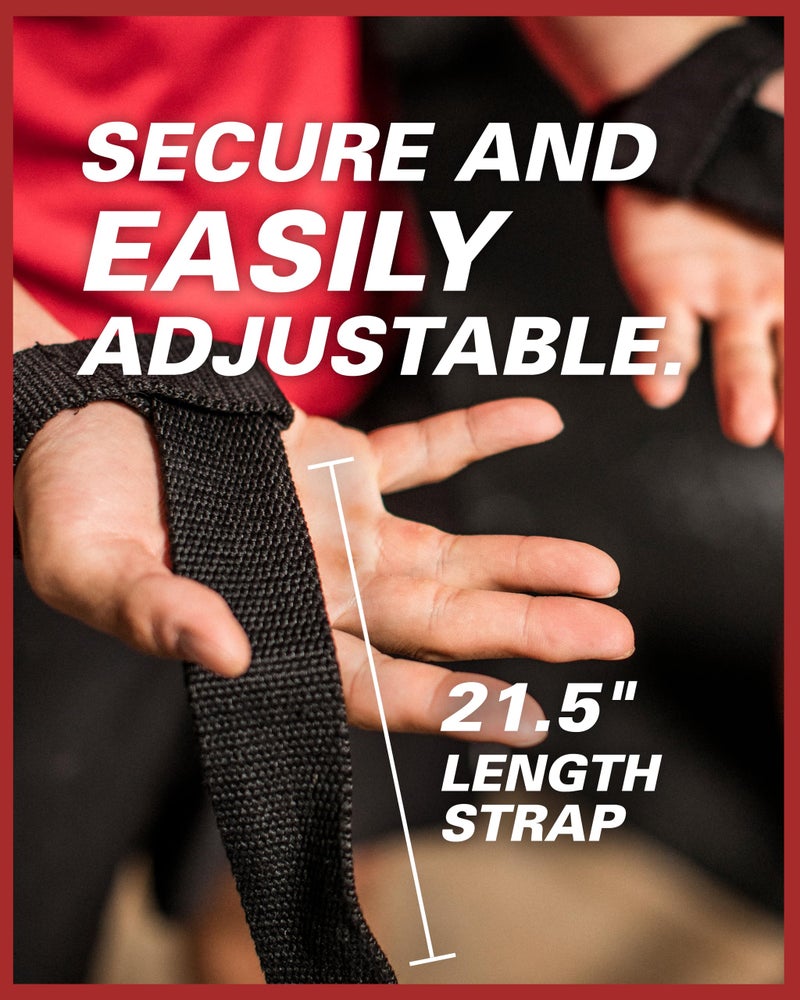 Harbinger Padded Cotton Lifting Straps with NeoTek Cushioned Wrist (Pair), Merlot - Image 3