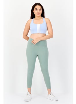 Adidas Women Brand Loge Padded Sports Bra, Light Blue  - Image 3