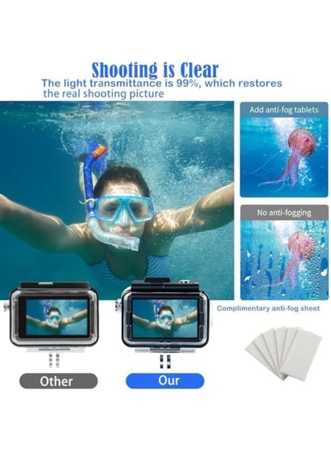 Waterproof Case for DJI Osmo Action 5 Pro / 4/3, 3 Pack Dive Filters, 196FT / 60M Underwater Protective Housing Dive Kit, Professional Action Camera Dive Accessory - Image 4