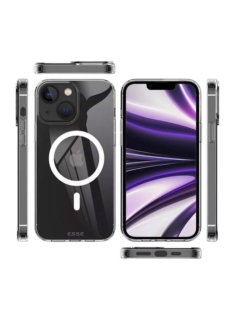 إي أس أس إي حافظة ESSE AIRE الشفافة الناعمة | تصميم أنيق للغاية ضد الاصفرار مع تقنية Microdot متوافقة مع MagSafe - آيفون 14 بلس - Image 3