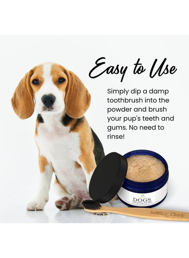 Isabella's Clearly - Isabella's Clearly Teeth & Gums, Natural Toothpaste for Dogs for Bad Breath, Tartar, Teeth Whitening | Leave On Tooth Powder, Tasty Cinnamon Flavor with Coconut and Kelp | Vegan, Made in USA - Image 1