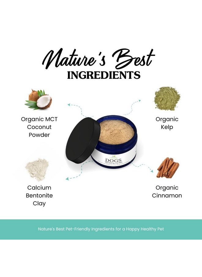 Isabella's Clearly - Isabella's Clearly Teeth & Gums, Natural Toothpaste for Dogs for Bad Breath, Tartar, Teeth Whitening | Leave On Tooth Powder, Tasty Cinnamon Flavor with Coconut and Kelp | Vegan, Made in USA - Image 1