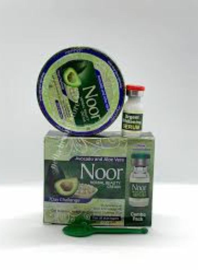 Noor 2 Pcs Herbal Beauty Cream with Serum Set Cream 20 g and Oil 5 ml - Image 2