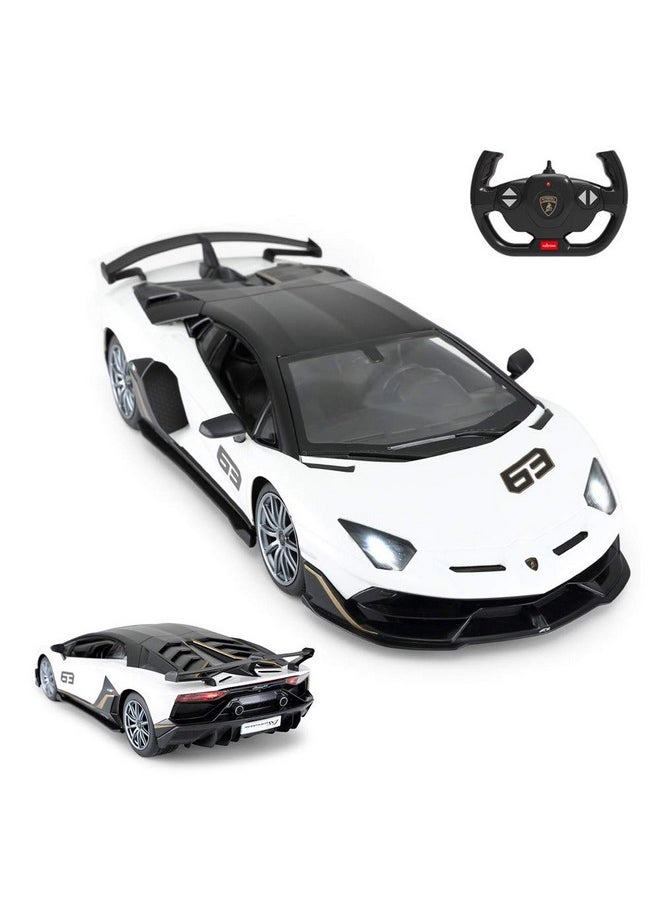 RASTAR Toy Lamborghini Car 1:14 Lamborghini Aventador Svj Remote Control Model Car Super Rc Sport Racing Car For Kids Boys Gifts 2.4Ghz / White  - Image 1