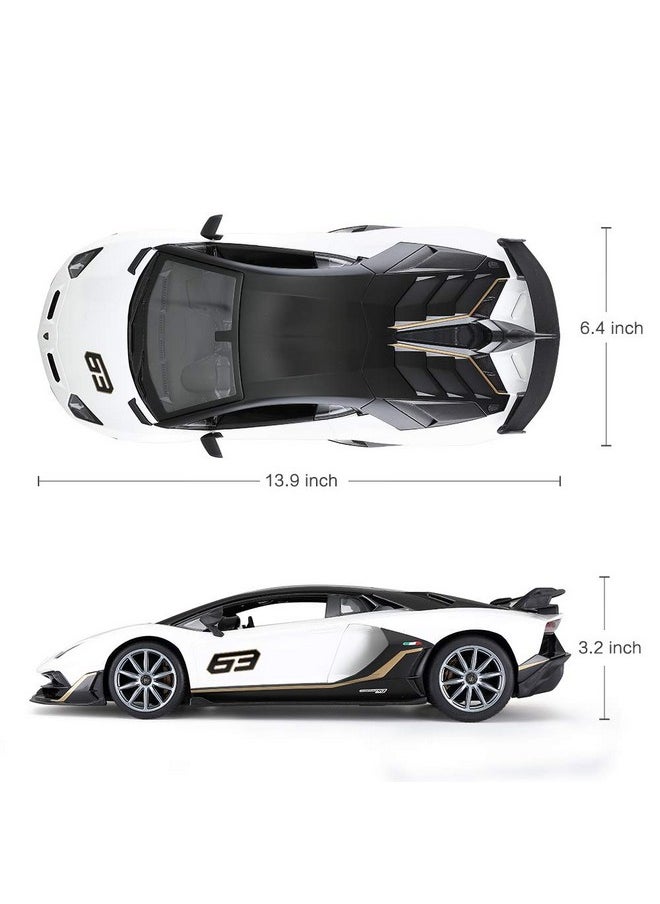 RASTAR Toy Lamborghini Car 1:14 Lamborghini Aventador Svj Remote Control Model Car Super Rc Sport Racing Car For Kids Boys Gifts 2.4Ghz / White  - Image 4