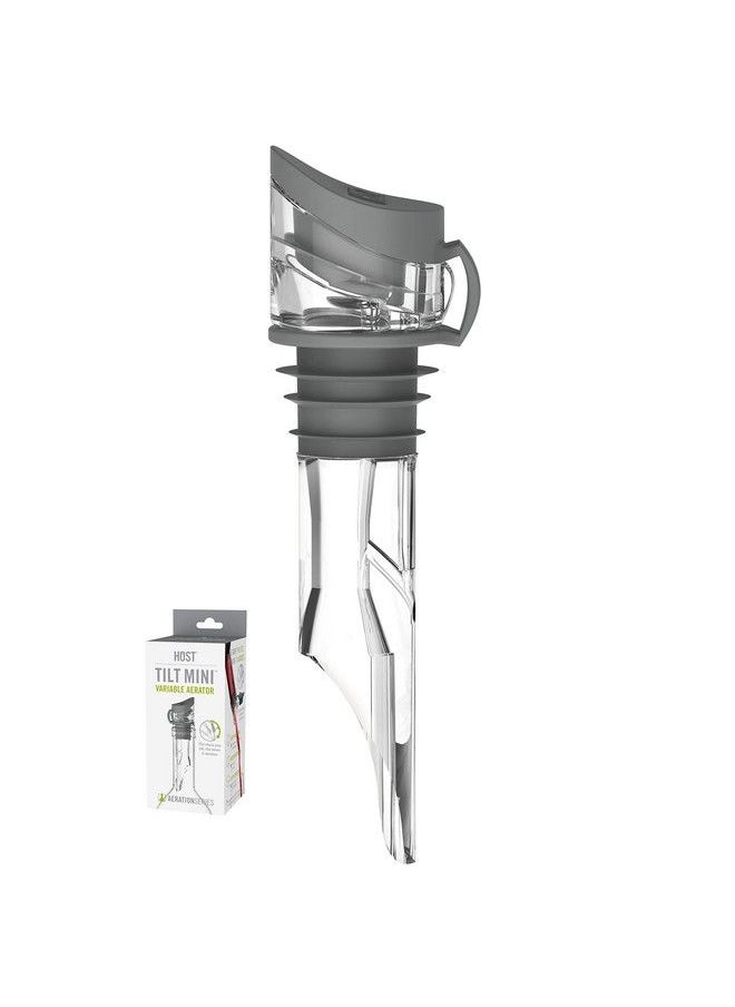 Host - Tilt Mini Variable Wine Aerator Pourer Spout Reusable Wine Stopper For Wine Bottles Gray - Image 1