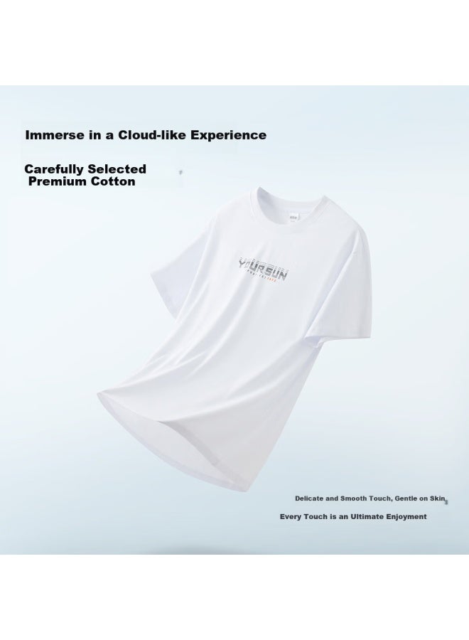 Your Sun Yiershuang 100% Cotton Uni Loose Fit Short Sleeve T-shirt Large Size Sleepwear Undershirt Men 100% Cotton - Image 3