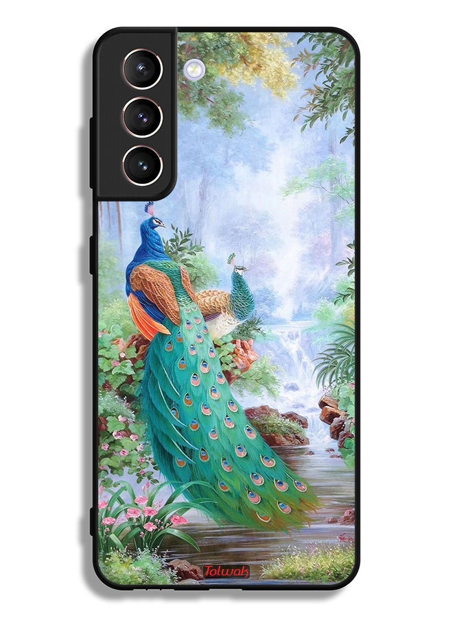 Tolwak Samsung Galaxy S21 5G Protective Case Cover Peacocks - Image 3