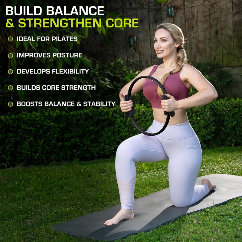 Prosource Fit Resistance Ring enhances Pilates Workouts with Light Resistance to Help Tone and Strengthen Your Entire core and Body - Image 3