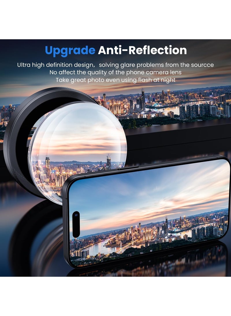 Camera Lens Protector for iPhone 16 Pro/iPhone 16 Pro Max, Shatterproof, Ultra-thin Aluminum Alloy Ring, Camera Lens Protective Film, (Black) - Image 5