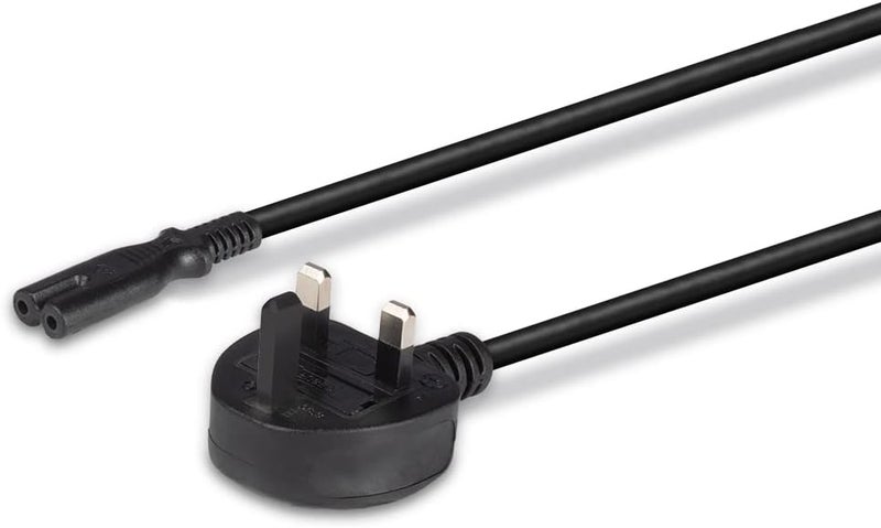 ليندا كابل طاقة 1 متر، قابس بريطاني 3 أسنان إلى IEC C7، أسود - Image 4