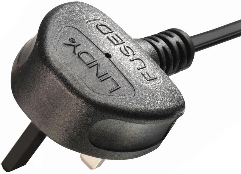 ليندا كابل طاقة 1 متر، قابس بريطاني 3 أسنان إلى IEC C7، أسود - Image 5