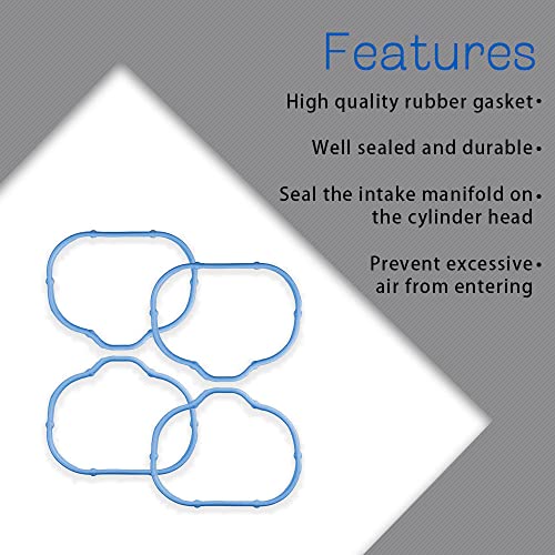 Middrivr Intake Manifold Gaskets Lower & Upper Gasket Plenum Set, Intake Manifold Rubber Sealing Gasket Compatible with Dodge Chrysler Jeep, Replaces# 5184562AC 5184331AC - Image 3